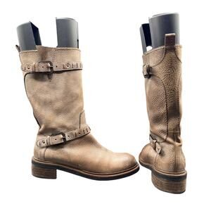 Henry Beguelin Italy Leather Engineer Moto Boots Women’s Size 9.5
